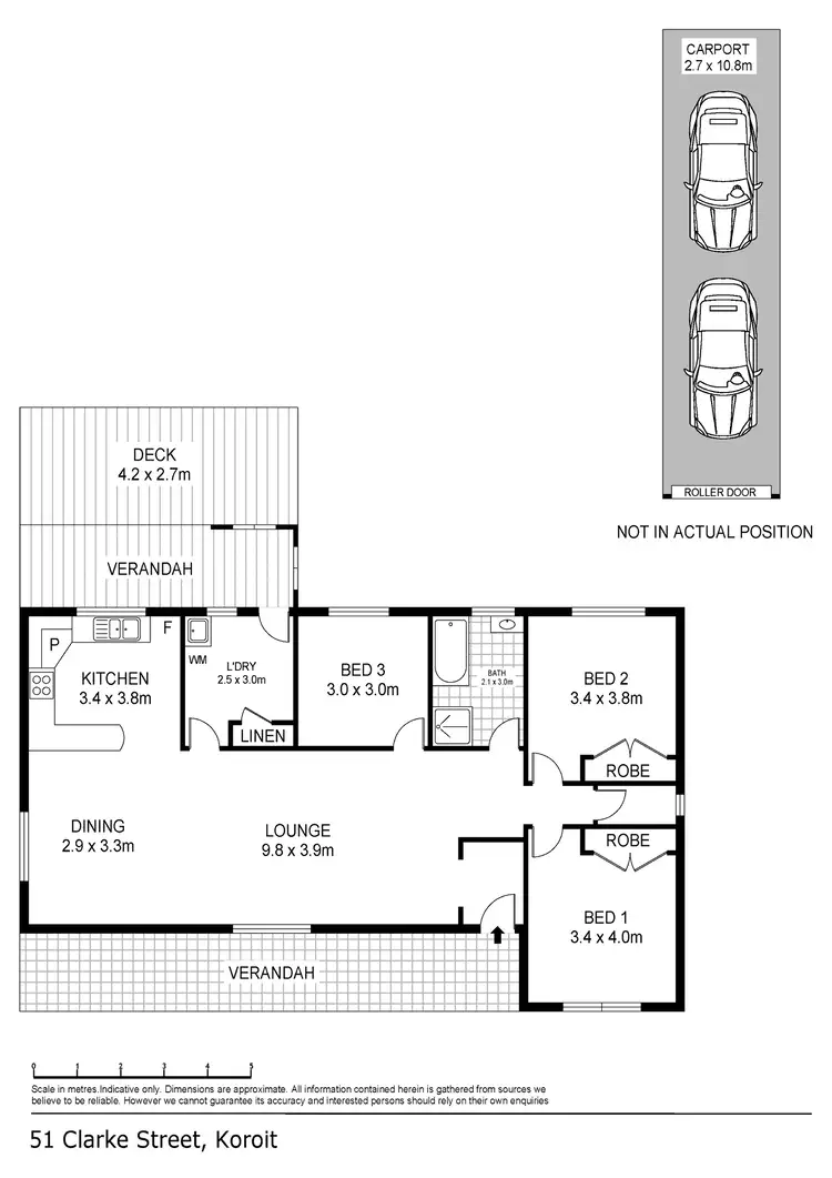 Floorplan of Homely house listing, 51 Clarke Street, Koroit VIC 3282