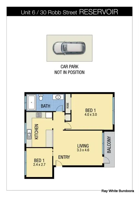 Floorplan of Homely unit listing, 6/30 Robb Street, Reservoir VIC 3073