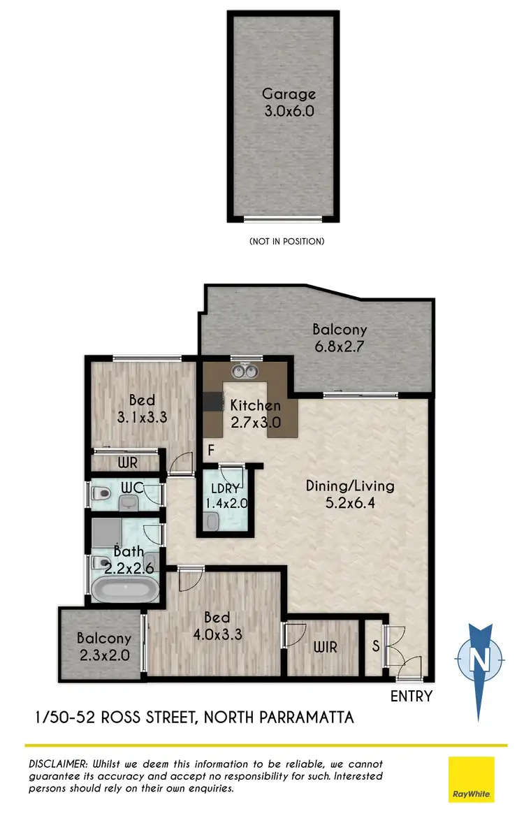 Floorplan of Homely unit listing, 1/50-52 Ross Street, North Parramatta NSW 2151