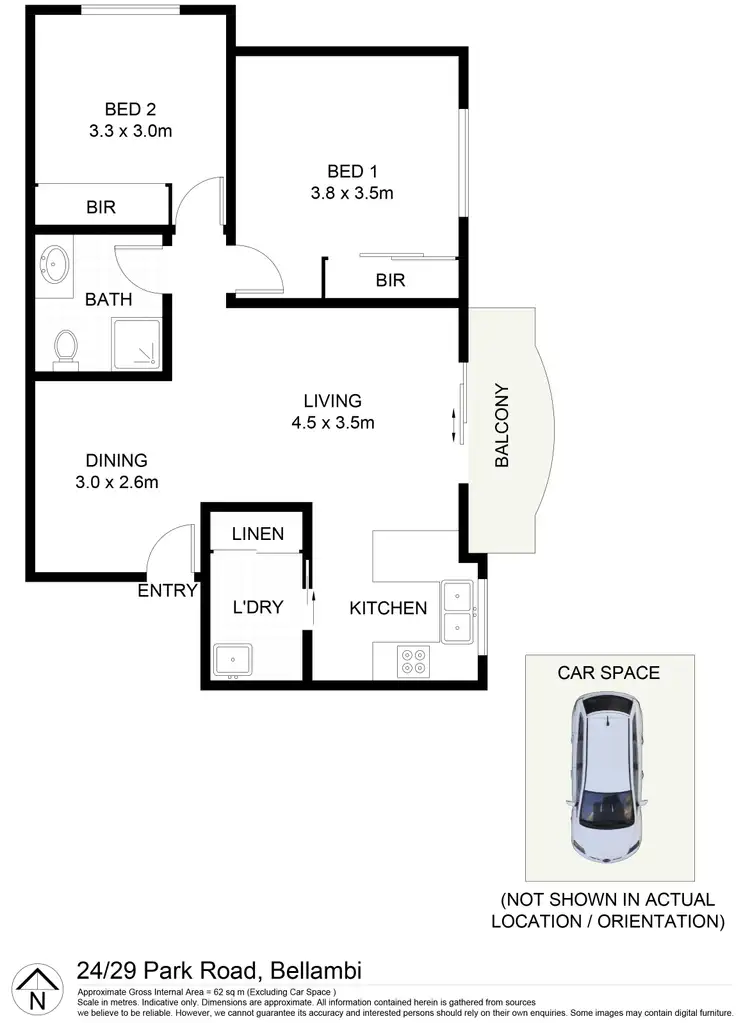 Floorplan of Homely apartment listing, 24/29 Park Road, Bellambi NSW 2518