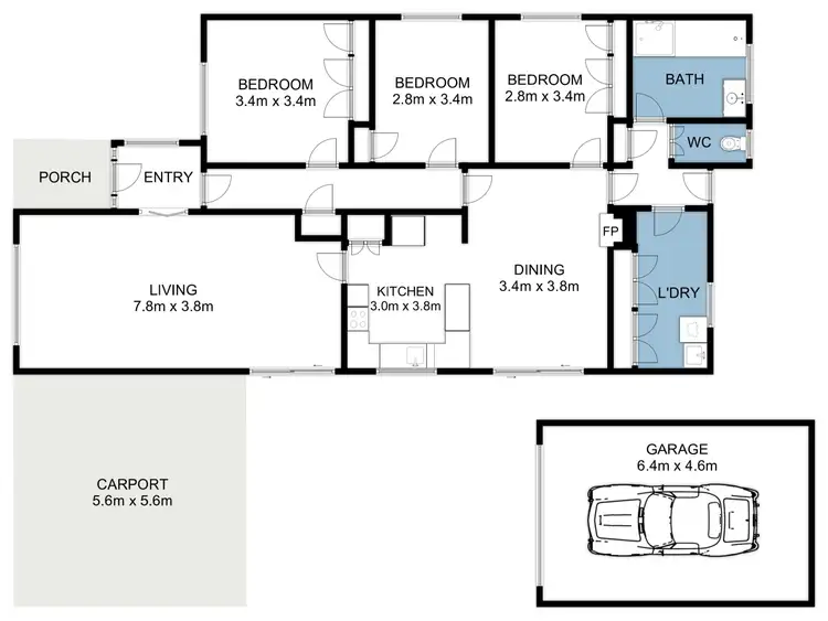 Floorplan of Homely house listing, 32 Monds Avenue, Benalla VIC 3672