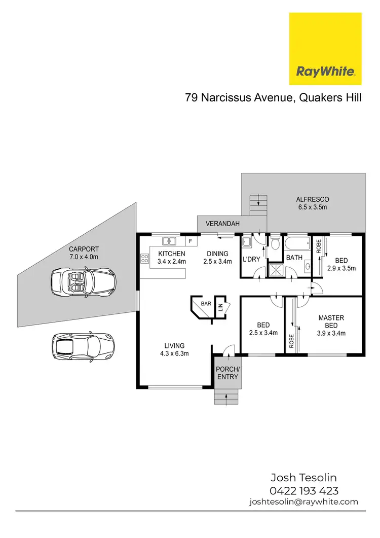 Floorplan of Homely house listing, 79 Narcissus Avenue, Quakers Hill NSW 2763