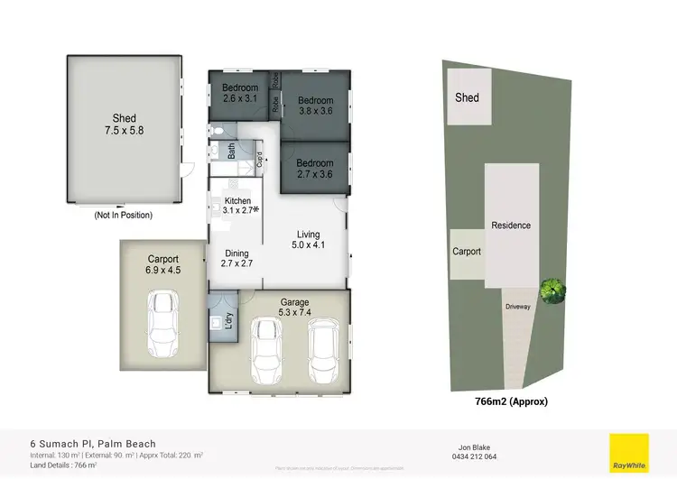 Floorplan of Homely house listing, 6 Sumach Place, Palm Beach QLD 4221