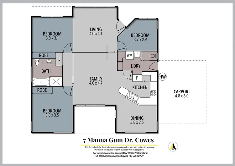 Floorplan of Homely house listing, 7 Manna Gum Drive, Cowes VIC 3922