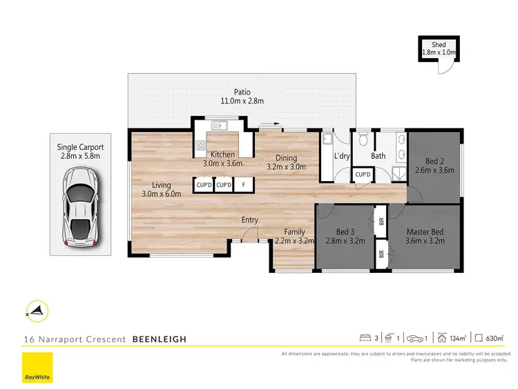 Floorplan of Homely house listing, 16 Narraport Crescent, Beenleigh QLD 4207