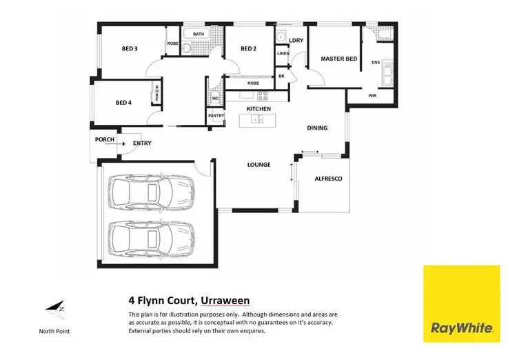 Floorplan of Homely house listing, 4 Flynn Court, Urraween QLD 4655