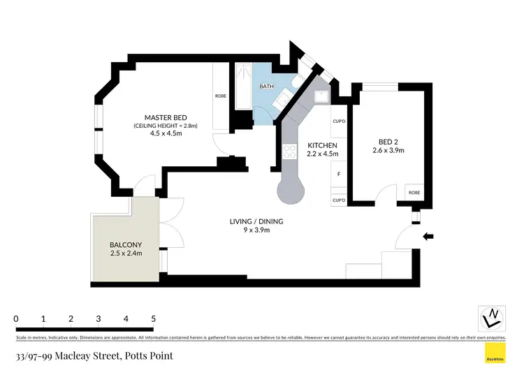 Floorplan of Homely apartment listing, 33/97-99 Macleay Street, Potts Point NSW 2011