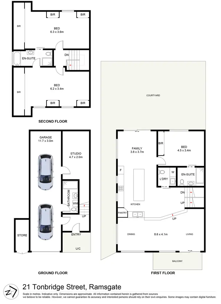 Floorplan of Homely semi-detached listing, 21 Tonbridge Street, Ramsgate NSW 2217