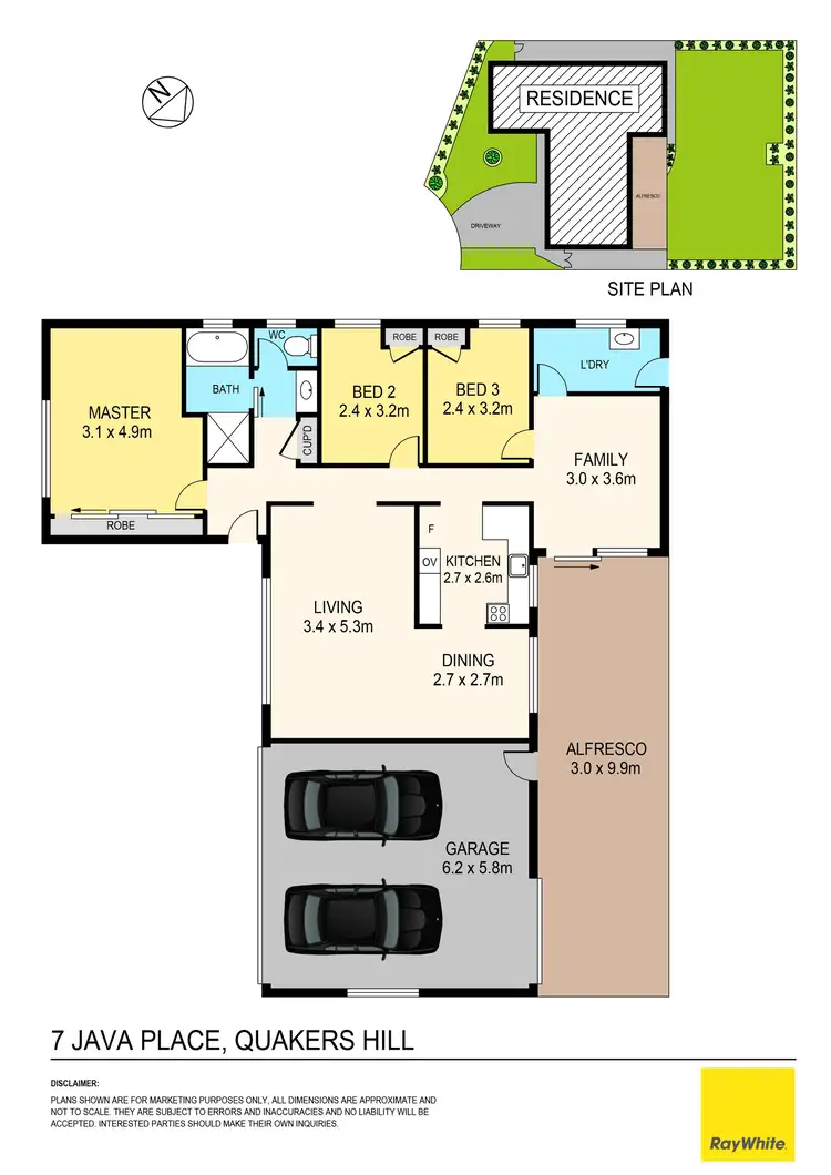 Floorplan of Homely house listing, 7 Java Place, Quakers Hill NSW 2763