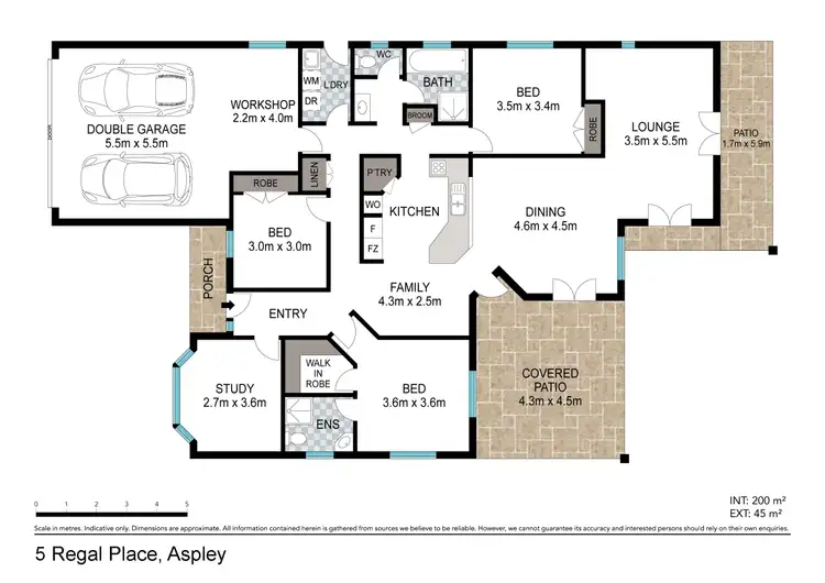 Floorplan of Homely house listing, 5 Regal Place, Aspley QLD 4034
