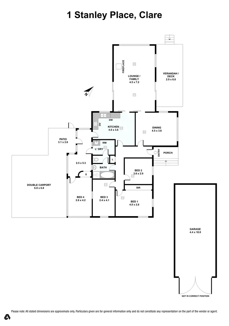 Floorplan of Homely house listing, 1 Stanley Place, Clare SA 5453