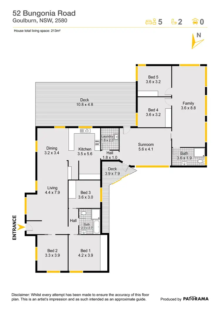 Floorplan of Homely house listing, 150 Bungonia Road, Goulburn NSW 2580