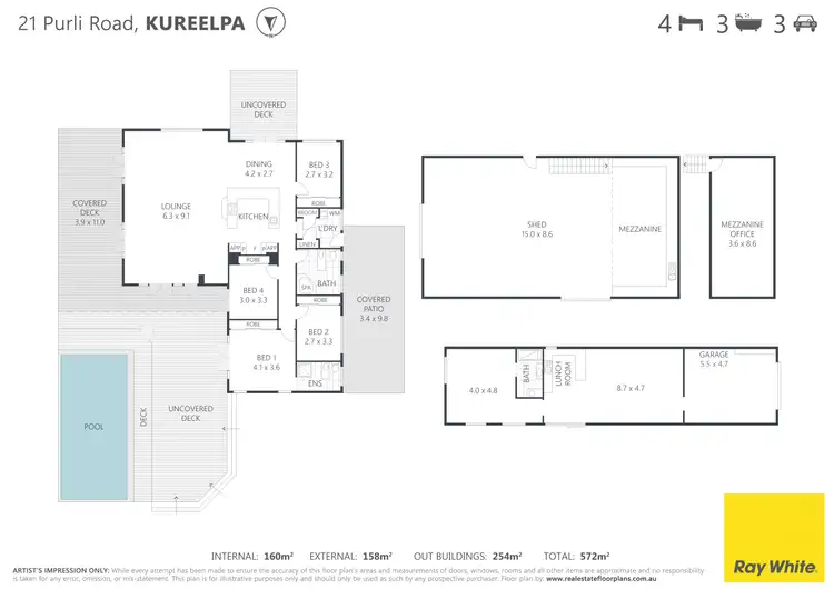 Floorplan of Homely house listing, 21 Purli Road, Kureelpa QLD 4560