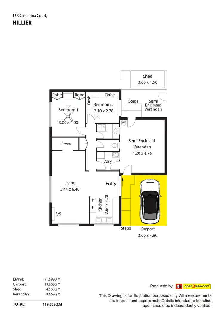 Floorplan of Homely house listing, 163 Casuarina Court, Hillier SA 5116