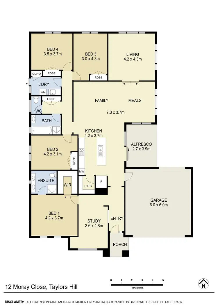 Floorplan of Homely house listing, 12 Moray Close, Taylors Hill VIC 3037