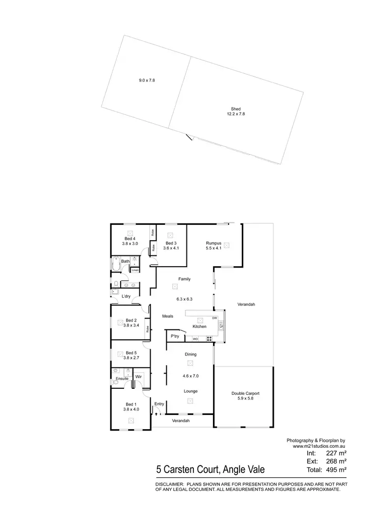 Floorplan of Homely house listing, 5 Carsten Court, Angle Vale SA 5117