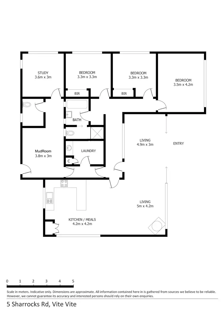 Floorplan of Homely house listing, 5 Sharrocks Road, Vite Vite VIC 3325