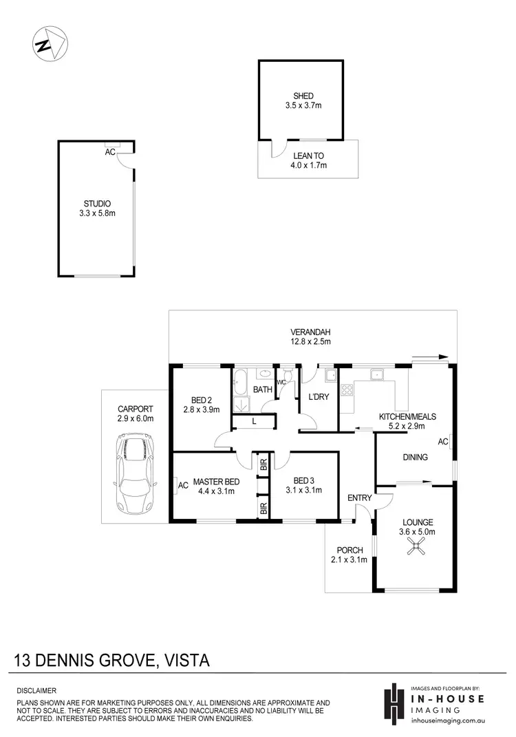 Floorplan of Homely house listing, 13 Dennis Grove, Vista SA 5091