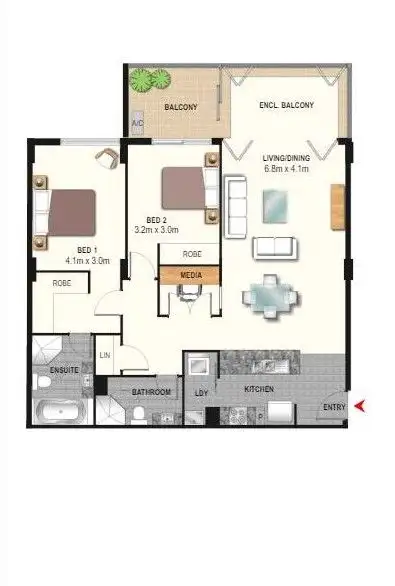 Floorplan of Homely apartment listing, 513/91 Shoreline Drive, Rhodes NSW 2138