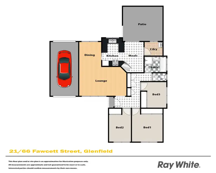 Floorplan of Homely villa listing, 21/66 Fawcett Street, Glenfield NSW 2167