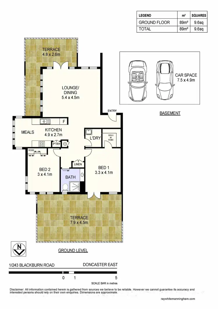 Floorplan of Homely apartment listing, 1/243 Blackburn Road, Doncaster East VIC 3109
