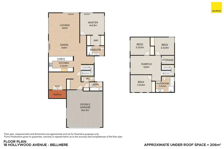 Floorplan of Homely house listing, 18 Hollywood Avenue, Bellmere QLD 4510