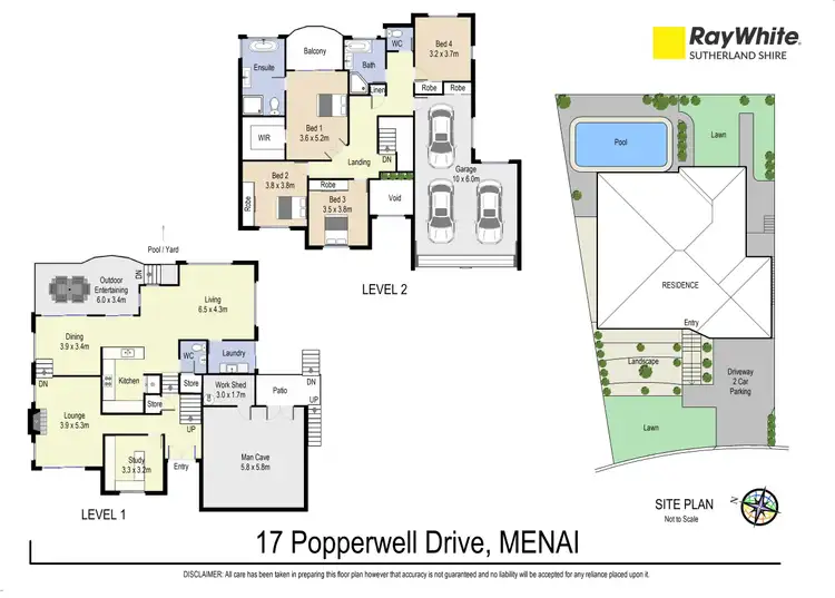 Floorplan of Homely house listing, 17 Popperwell Drive, Menai NSW 2234