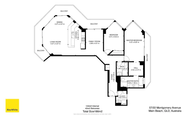 Floorplan of Homely apartment listing, 57/22 Montgomery Avenue, Main Beach QLD 4217