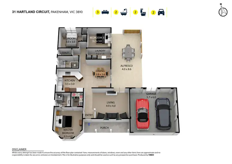 Floorplan of Homely house listing, 31 Hartland Circuit, Pakenham VIC 3810