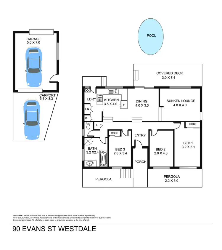 Floorplan of Homely house listing, 90 Evans Street, Westdale NSW 2340
