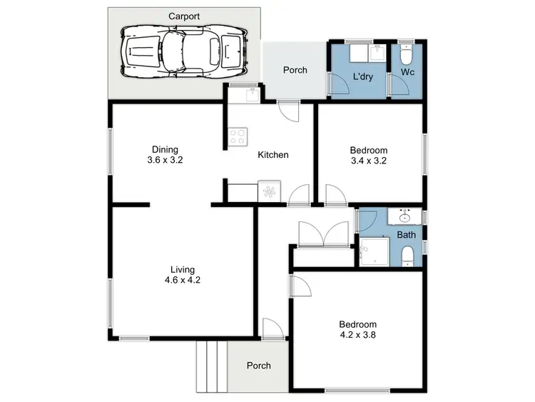 Floorplan of Homely house listing, 45 Hannah Street, Benalla VIC 3672