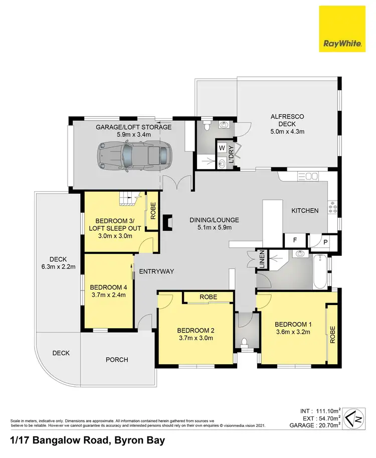Floorplan of Homely house listing, 1/17 Bangalow Road, Byron Bay NSW 2481