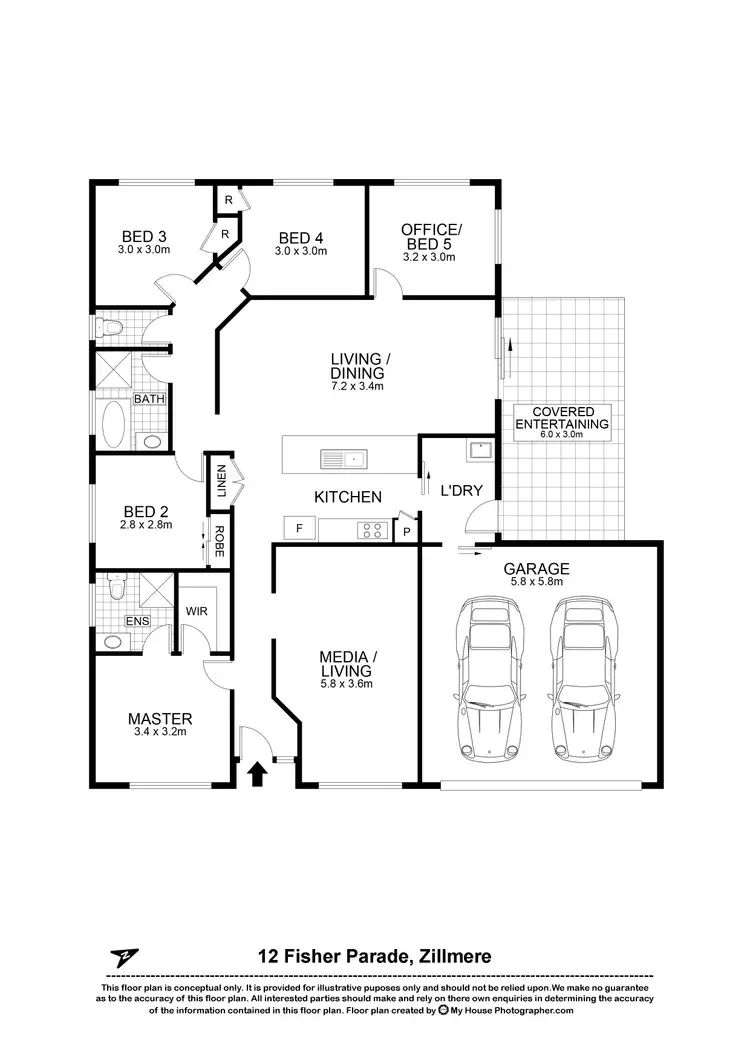 Floorplan of Homely house listing, 12 Fisher Parade, Zillmere QLD 4034