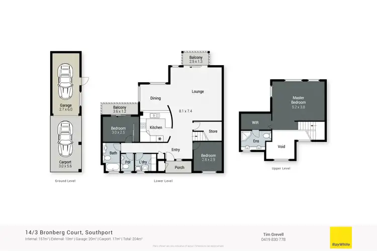 Floorplan of Homely townhouse listing, 14/3 Bronberg Court, Southport QLD 4215