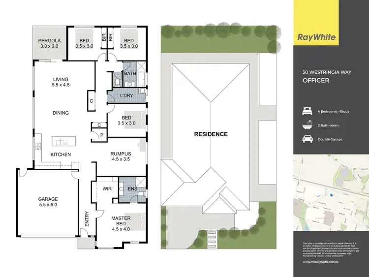 Floorplan of Homely house listing, 30 Westringia Way, Officer VIC 3809