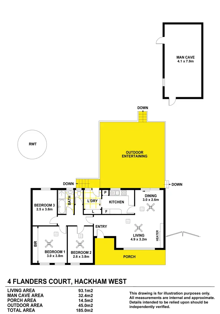 Floorplan of Homely house listing, 4 Flanders Court, Hackham West SA 5163