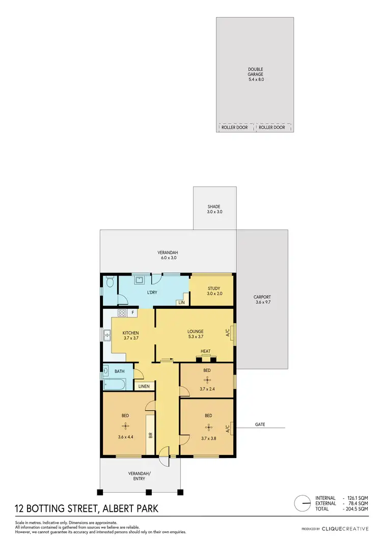 Floorplan of Homely house listing, 12 Botting Street, Albert Park SA 5014
