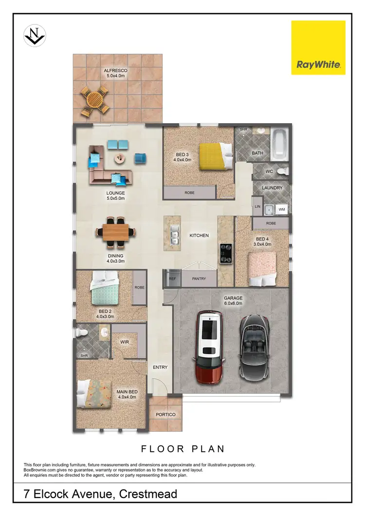 Floorplan of Homely house listing, 7 Elcock Avenue, Crestmead QLD 4132