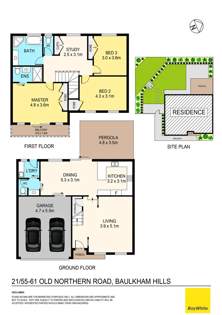 Floorplan of Homely townhouse listing, 21/55-61 Old Northern Road, Baulkham Hills NSW 2153