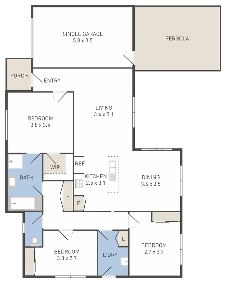 Floorplan of Homely unit listing, 2/86 Conquest Drive, Werribee VIC 3030