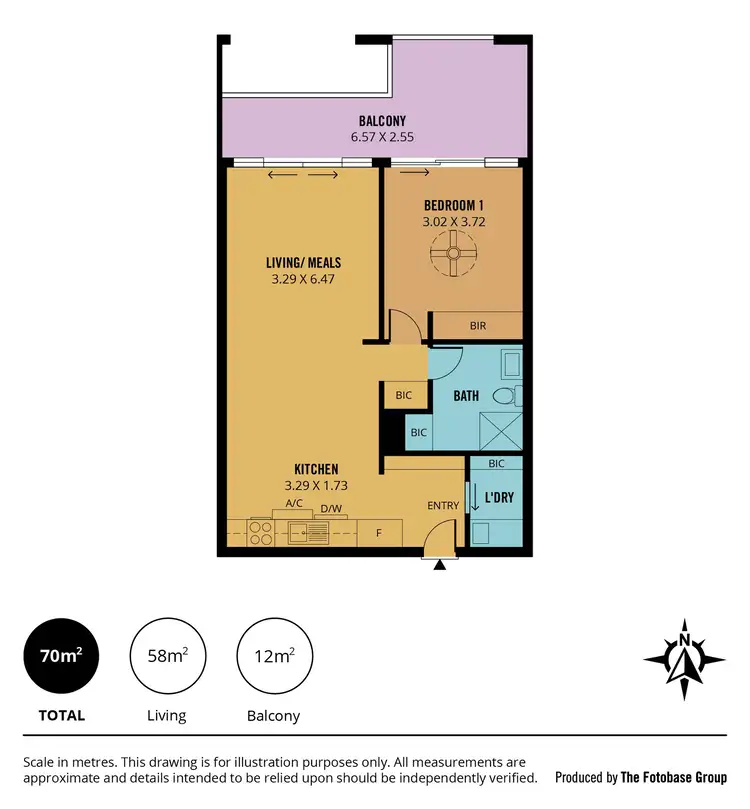 Floorplan of Homely apartment listing, 302/301 St Clair Avenue, St Clair SA 5011