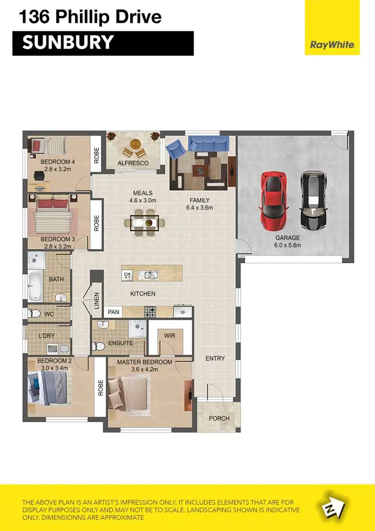 Floorplan of Homely house listing, 136 Phillip Drive, Sunbury VIC 3429