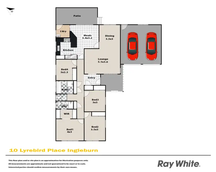 Floorplan of Homely house listing, 10 Lyrebird Place, Ingleburn NSW 2565