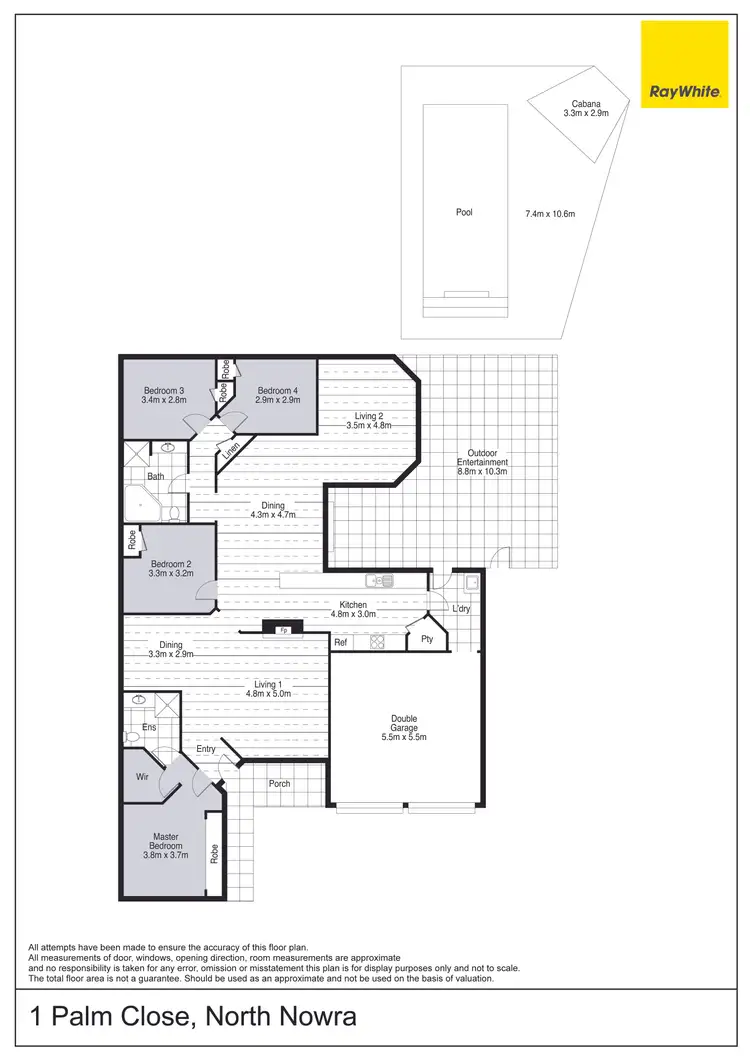 Floorplan of Homely house listing, 1 Palm Close, North Nowra NSW 2541