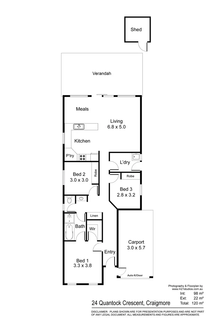 Floorplan of Homely house listing, 24 Quantock Crescent, Craigmore SA 5114