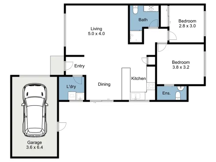 Floorplan of Homely townhouse listing, 11/34 Nixon Street, Benalla VIC 3672