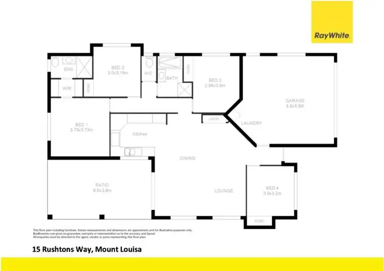 Floorplan of Homely house listing, 15 Rushtons Way, Mount Louisa QLD 4814