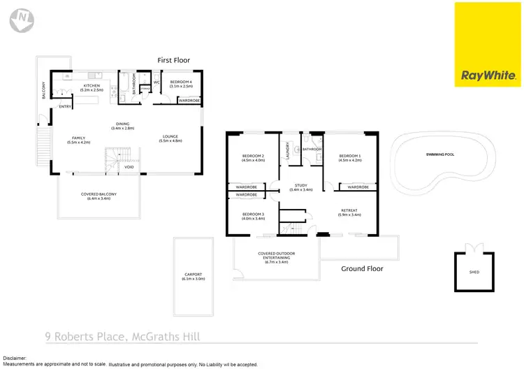 Floorplan of Homely house listing, 9 Roberts Place, Mcgraths Hill NSW 2756