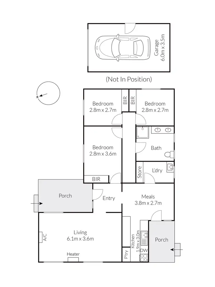 Floorplan of Homely house listing, 1/33 Sharland Road, Corio VIC 3214