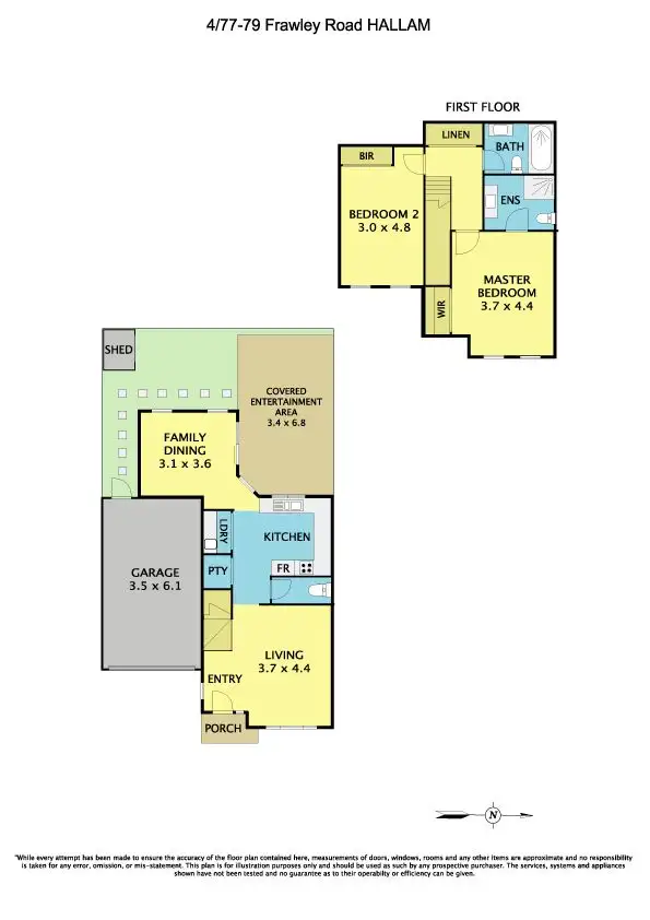 Floorplan of Homely townhouse listing, 4/77-79 Frawley Road, Hallam VIC 3803